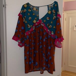 Gorgeous Anthropologie Floral Ruffle Dress